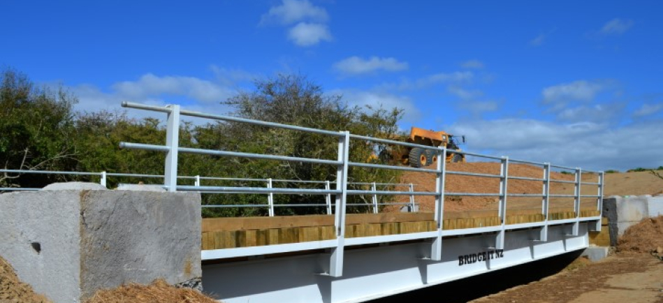 Temporary bridge construction